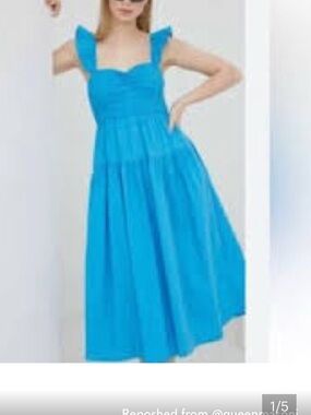 Abercrombie & Fitch Woman's Summer Vacation Smocked Midi Dress Sz XS